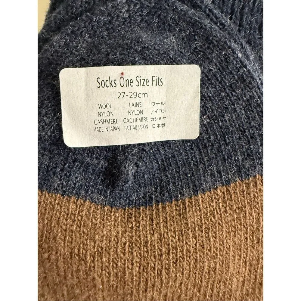 Anonymous ISM Socks Crew Made in Japan Cashmere Blend One Size Fits Most